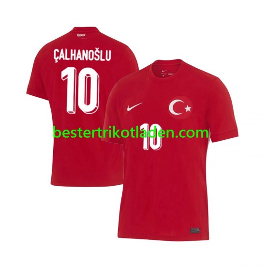 Fußballtrikot Türkei Hakan Calhanoglu 10 Auswärts Trikot Away Euro 2024 Kurzarm für Herren