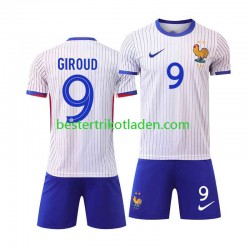 Fußballtrikot Frankreich Olivier Giroud 9 Auswärts Trikot Away Euro 2024 Kurzarm für Kinder