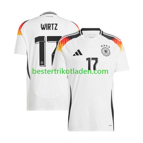 Fußballtrikot Deutschland Florian Wirtz 17 Heim Trikot Home Euro 2024 Kurzarm für Herren