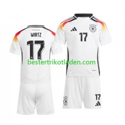 Fußballtrikot Deutschland Florian Wirtz 17 Heim Trikot Home Euro 2024 Kurzarm für Kinder
