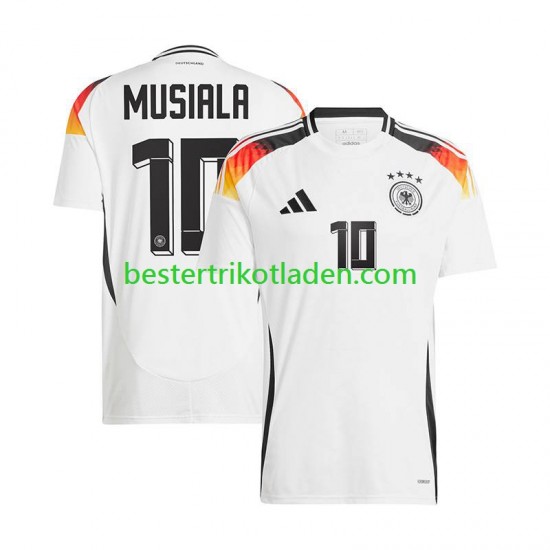 Fußballtrikot Deutschland Jamal Musiala 10 Heim Trikot Home Euro 2024 Kurzarm für Herren