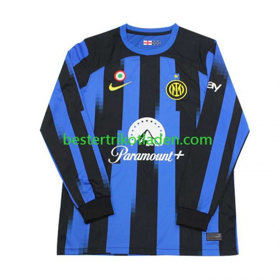 Fußballtrikot Inter Mailand Heim Trikot Home 2023-2024 Langarm für Herren