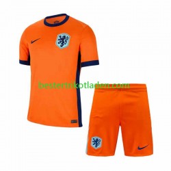 Fußballtrikot Niederlande Heim Trikot Home Euro 2024 Kurzarm für Kinder