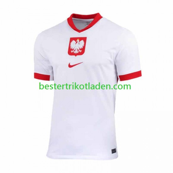 Fußballtrikot Polen Heim Trikot Home 2024 Kurzarm für Herren