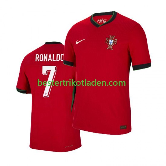 Fußballtrikot Portugal Cristiano Ronaldo 7 Heim Trikot Home Euro 2024 Kurzarm für Herren