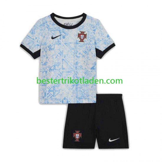 Fußballtrikot Portugal Auswärts Trikot Away Euro 2024 Kurzarm für Kinder