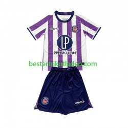Fußballtrikot Toulouse Heim Trikot Home 2023-2024 Kurzarm für Kinder