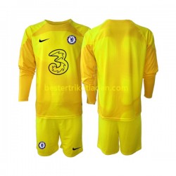 Fußballtrikot Chelsea Torwart Auswärts Trikot Away 2022-2023 Langarm für Kinder