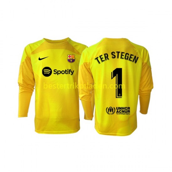 Fußballtrikot FC Barcelona Ter Stegen 1 Torwart Viertes trikot 2022-2023 Langarm für Herren