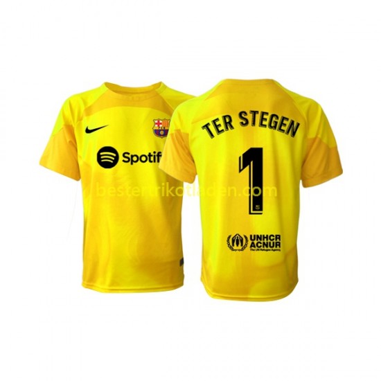 Fußballtrikot FC Barcelona Ter Stegen 1 Torwart Viertes trikot 2022-2023 Kurzarm für Herren