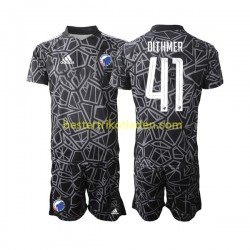 Fußballtrikot FC Kopenhagen Andreas Dithmer 41 Torwart Heim Trikot Home 2022-2023 Kurzarm für Kinder