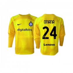 Fußballtrikot Inter Mailand Andre Onana 24 Torwart Auswärts Trikot Away 2022-2023 Langarm für Herren