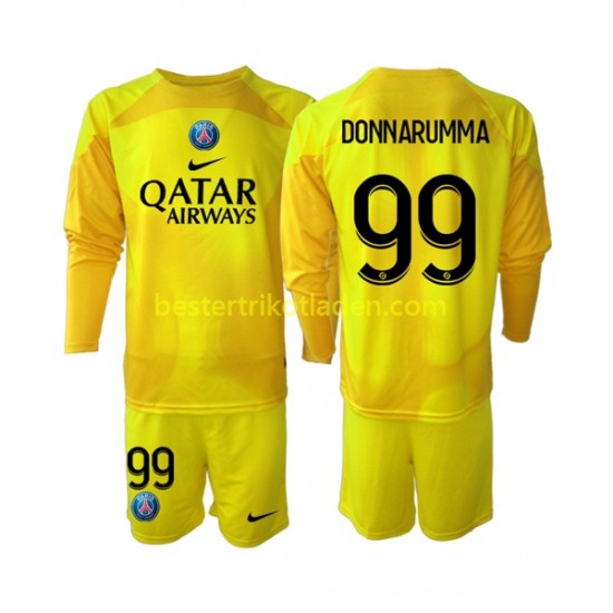Fußballtrikot Paris Saint-Germain Gianluigi Donnarumma 99 Torwart Ausweich Trikot 3rd 2022-2023 Langarm für Kinder