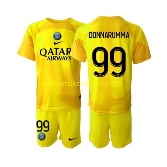 Fußballtrikot Paris Saint-Germain Gianluigi Donnarumma 99 Torwart Ausweich Trikot 3rd 2022-2023 Kurzarm für Kinder