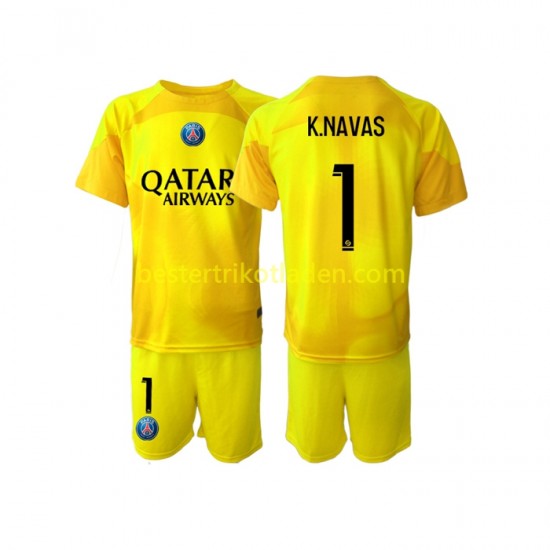 Fußballtrikot Paris Saint-Germain K.NAVAS 1 Torwart Ausweich Trikot 3rd 2022-2023 Kurzarm für Kinder