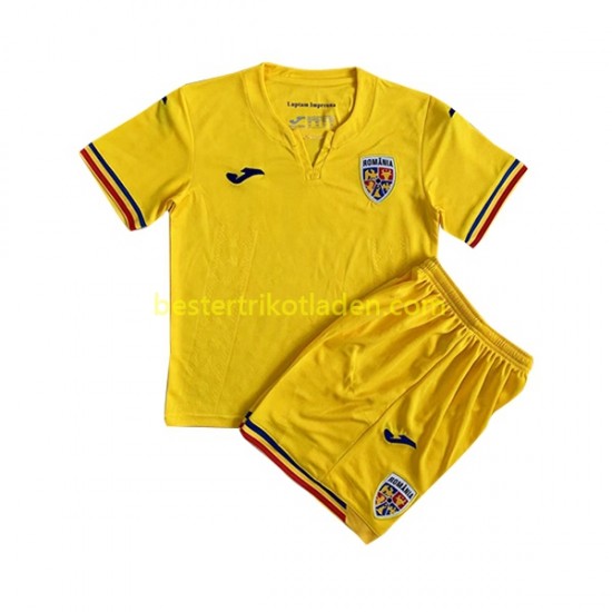 Fußballtrikot Rumänien Heim Trikot Home 2023 Kurzarm für Kinder