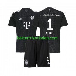 Fußballtrikot FC Bayern München Manuel Neuer 1 Torwart Heim Trikot Home 2023-2024 Kurzarm für Kinder