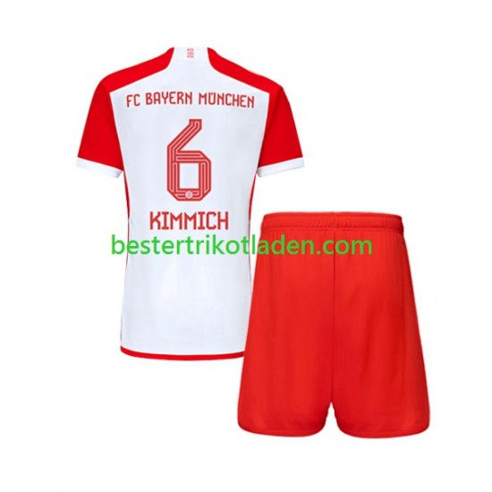Fußballtrikot FC Bayern München Joshua Kimmich 6 Heim Trikot Home 2023-2024 Kurzarm für Kinder