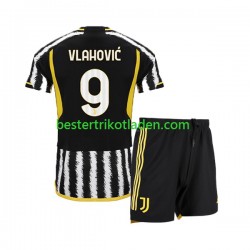 Fußballtrikot USA Juventus Turin Dn Vlahovic 9 Heim Trikot Home 2023-2024 Kurzarm für Kinder