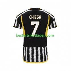 Fußballtrikot Juventus Turin Federico Chiesa 7 Heim Trikot Home 2023-2024 Kurzarm für Herren