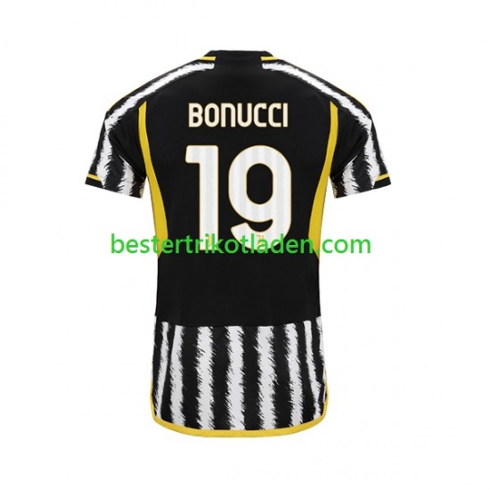 Fußballtrikot Juventus Turin Leonardo Bonucci 19 Heim Trikot Home 2023-2024 Kurzarm für Herren