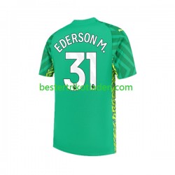 Fußballtrikot Manchester City Ederson Moraes 31 Torwart Heim Trikot Home 2023-2024 Kurzarm für Herren