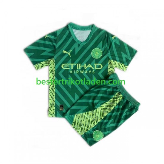 Fußballtrikot Manchester City Torwart Heim Trikot Home 2023-2024 Kurzarm für Kinder