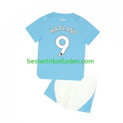 Fußballtrikot Manchester City Haaland 9 Heim Trikot Home 2023-2024 Kurzarm für Kinder