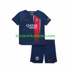 Fußballtrikot Paris Saint-Germain Heim Trikot Home 2023-2024 Kurzarm für Kinder