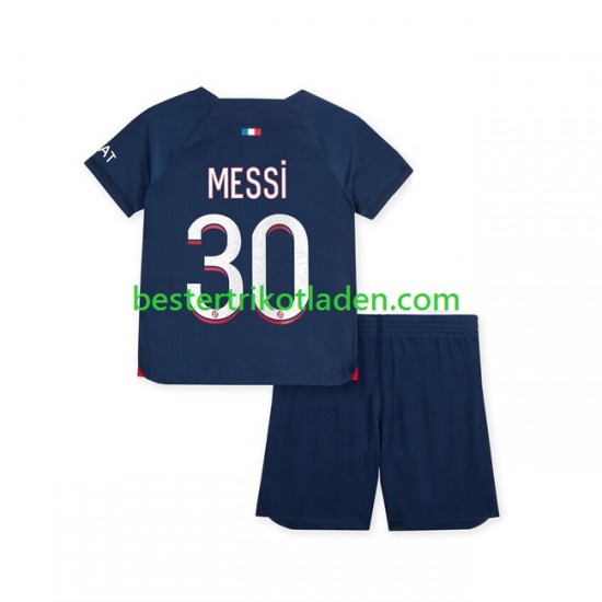 Fußballtrikot Paris Saint-Germain Lionel Messi 30 Heim Trikot Home 2023-2024 Kurzarm für Kinder