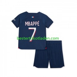 Fußballtrikot Paris Saint-Germain Mbappé 7 Heim Trikot Home 2023-2024 Kurzarm für Kinder