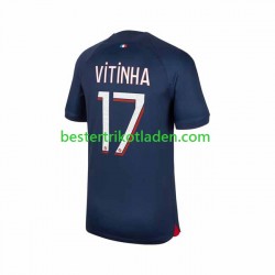 Fußballtrikot Paris Saint-Germain Vitinha 17 Heim Trikot Home 2023-2024 Kurzarm für Herren