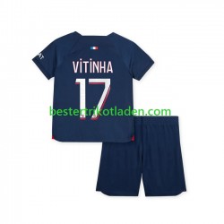Fußballtrikot Paris Saint-Germain Vitinha 17 Heim Trikot Home 2023-2024 Kurzarm für Kinder