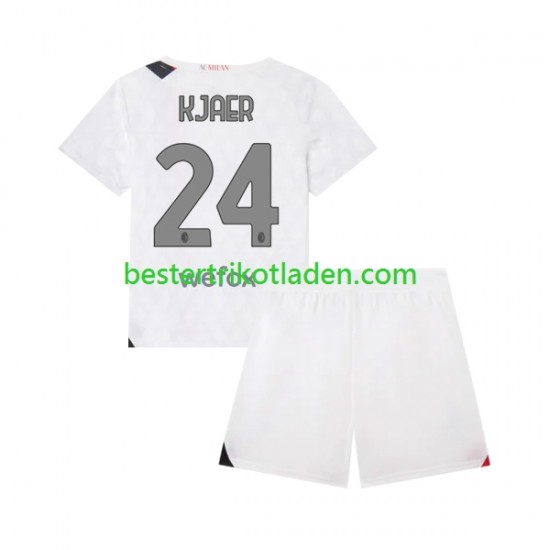 Fußballtrikot AC Mailand Simon Kjaer 24 Auswärts Trikot Away 2023-2024 Kurzarm für Kinder