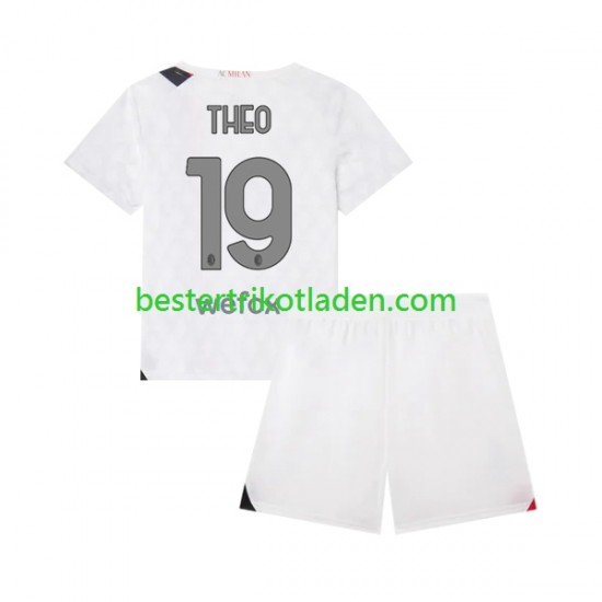 Fußballtrikot AC Mailand Theo 19 Auswärts Trikot Away 2023-2024 Kurzarm für Kinder