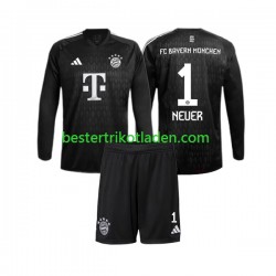 Fußballtrikot FC Bayern München Manuel Neuer 1 Torwart Heim Trikot Home 2023-2024 Langarm für Kinder