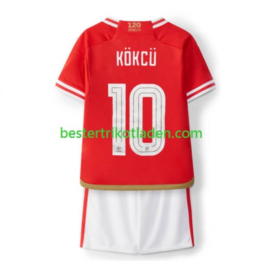 Fußballtrikot Benfica Orkun Kokcu 10 Heim Trikot Home 2023-2024 Kurzarm für Kinder