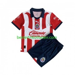 Fußballtrikot Deportivo Guadalajara Heim Trikot Home 2023-2024 Kurzarm für Kinder