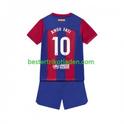 Fußballtrikot FC Barcelona Ansu Fati 10 Heim Trikot Home 2023-2024 Kurzarm für Kinder