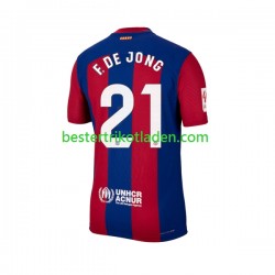 Fußballtrikot FC Barcelona Frenkie de Jong 21 Heim Trikot Home 2023-2024 Kurzarm für Herren