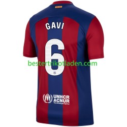 Fußballtrikot FC Barcelona Gavi 6 Heim Trikot Home 2023-2024 Kurzarm für Herren