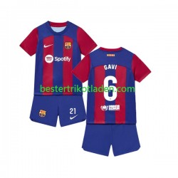 Fußballtrikot FC Barcelona Gavi 6 Heim Trikot Home 2023-2024 Kurzarm für Kinder