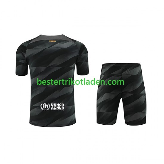 Fußballtrikot FC Barcelona Torwart Auswärts Trikot Away 2023-2024 Kurzarm für Kinder