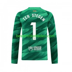 Fußballtrikot FC Barcelona Ter Stegen 1 Torwart Heim Trikot Home 2023-2024 Langarm für Herren