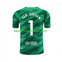 Fußballtrikot FC Barcelona Ter Stegen 1 Torwart Heim Trikot Home 2023-2024 Kurzarm für Herren