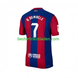 Fußballtrikot FC Barcelona Ousmane Dembele 7 Heim Trikot Home 2023-2024 Kurzarm für Herren