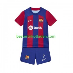 Fußballtrikot FC Barcelona Ousmane Dembele 7 Heim Trikot Home 2023-2024 Kurzarm für Kinder