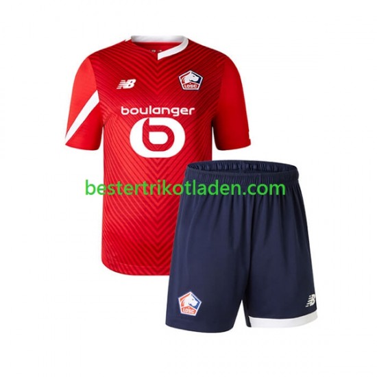 Fußballtrikot OSC Lille Heim Trikot Home 2023-2024 Kurzarm für Kinder