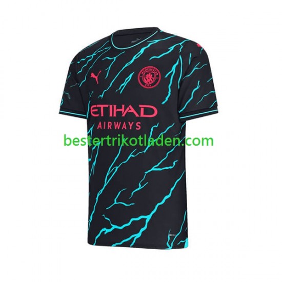 Fußballtrikot Manchester City Kevin De Bruyne 17 Ausweich Trikot 3rd 2023-2024 Kurzarm für Herren