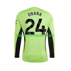 Fußballtrikot Manchester United Andre Onana 24 Torwart Heim Trikot Home 2023-2024 Langarm für Herren